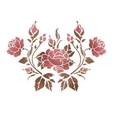 Трафареты цветов для декора