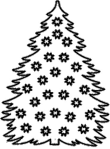 Вытынанки елка пушистая