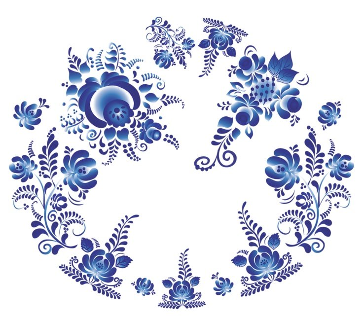 Гжельская роспись орнаментальная роспись