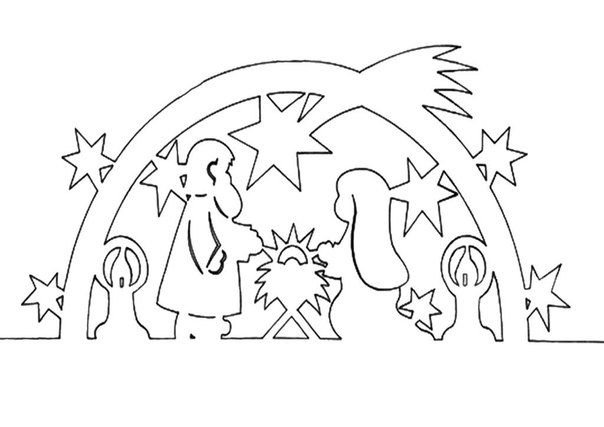 Рождественские трафареты на окна