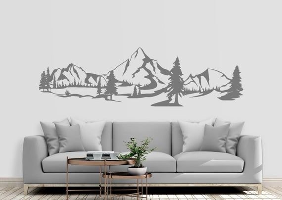 Наклейки на стену горы