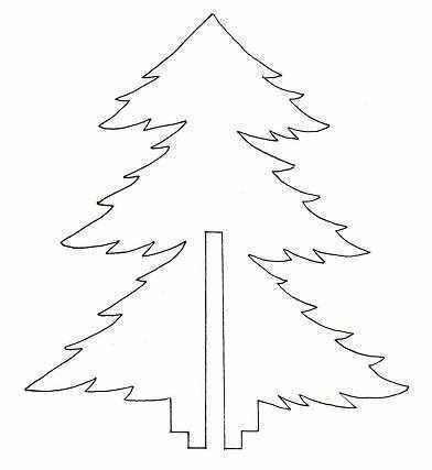 Трафарет елки из фанеры