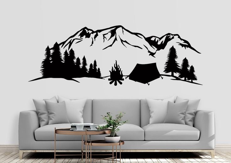 Интерьерные наклейки на стену горы