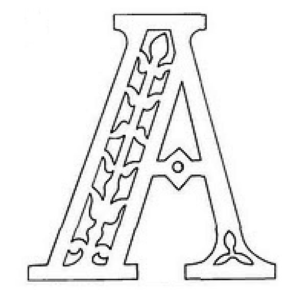 Трафарет букв для вырезания
