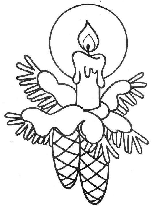 Новогодний витраж трафарет