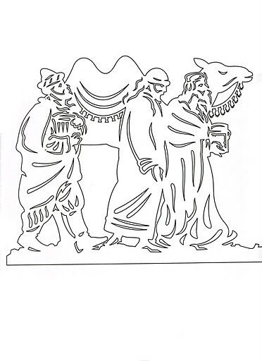 Вертеп трафарет на окно