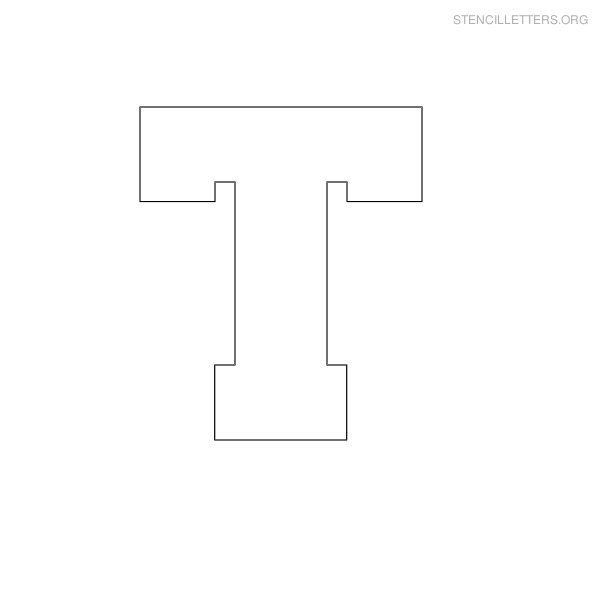 Трафарет буквы t