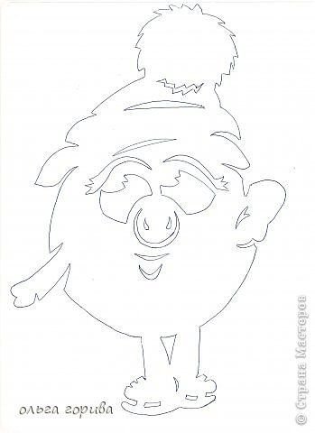 Новогодние трафареты на окна Смешарики