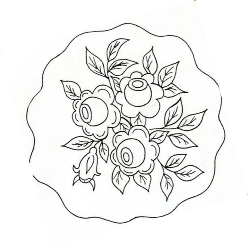 Жостовский поднос контур