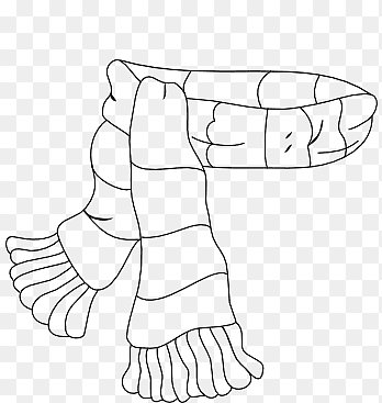 Раскраска шарфик для малышей