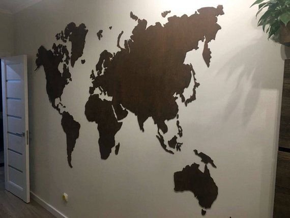 Карта мира трафарет на стену