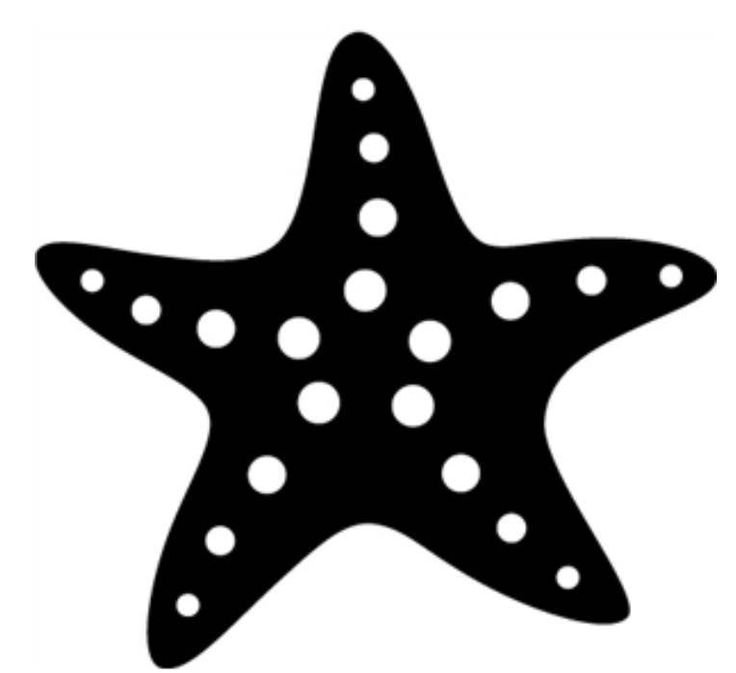 Морская звезда силуэт
