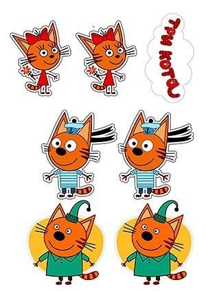 Три кота печать на торт