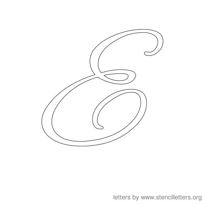 Буква е трафарет красивая