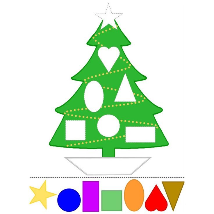 Елка аппликация для детей