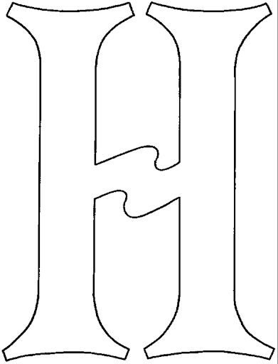 Трафарет букв для вырезания