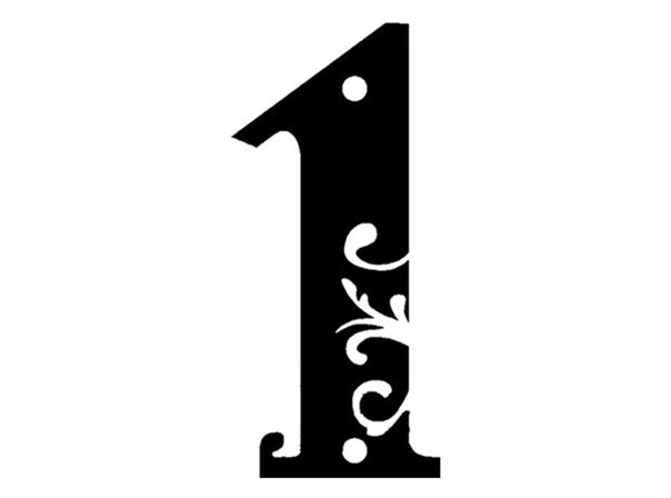 Цифра 1 трафарет