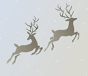 Трафарет оленя для вырезания