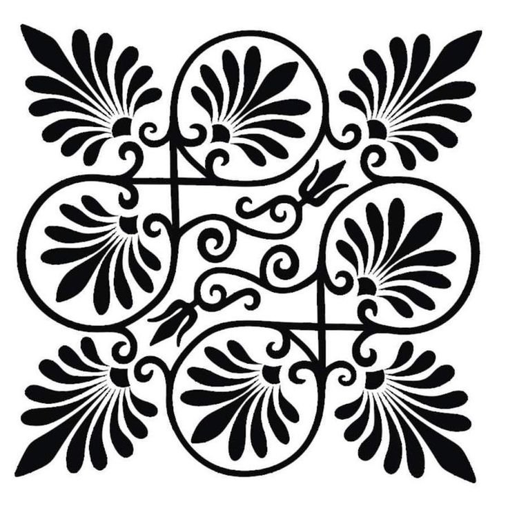 Трафарет орнамент для декора