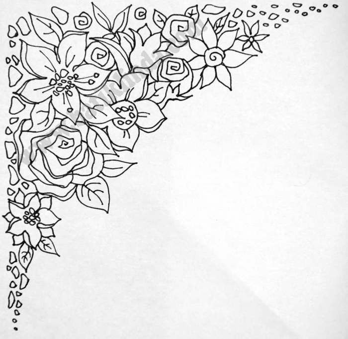 Узоры цветов для рисования