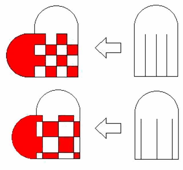 Шаблоны для плетения из полосок бумаги