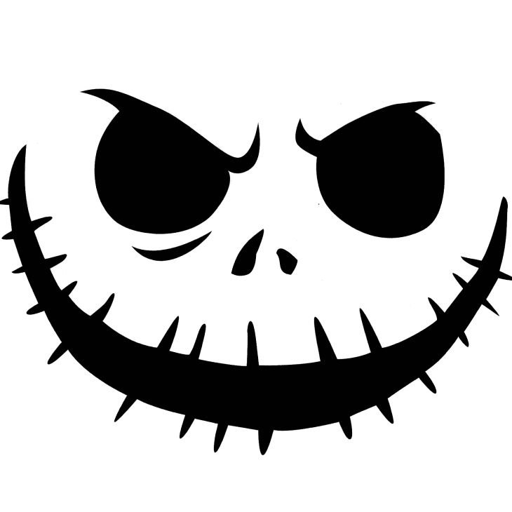 Тыква Джек Скеллингтон вырезанная