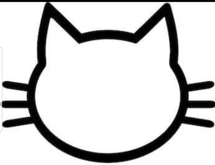 Силуэт головы кота