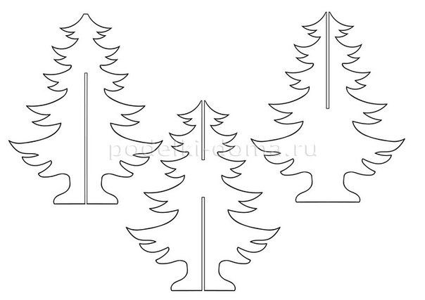 Трафарет "елка"