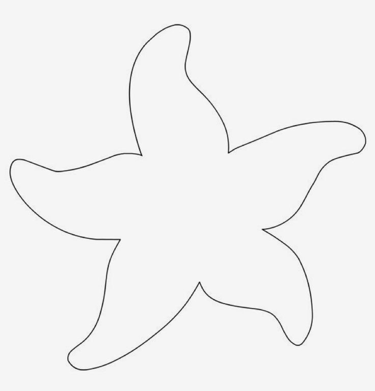 Морская звезда трафарет для вырезания