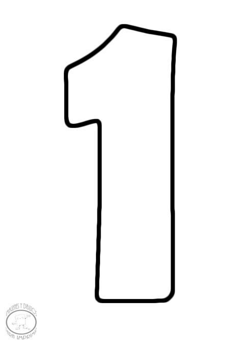 Цифра один трафарет