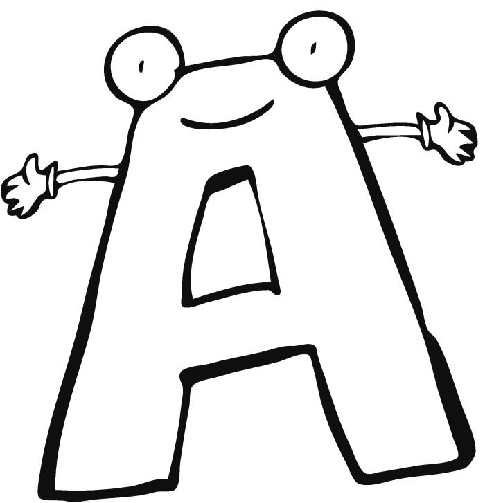 Буквы алфавита для раскрашивания