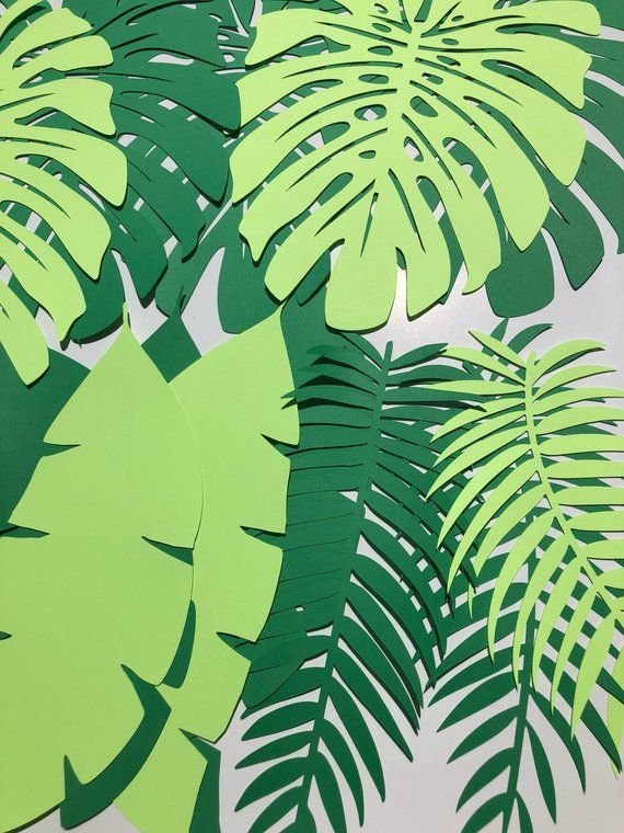 Трафареты в тропическом стиле