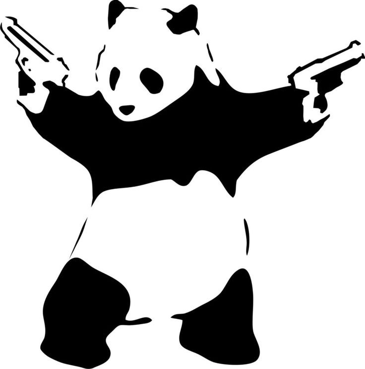 Панда с пистолетами
