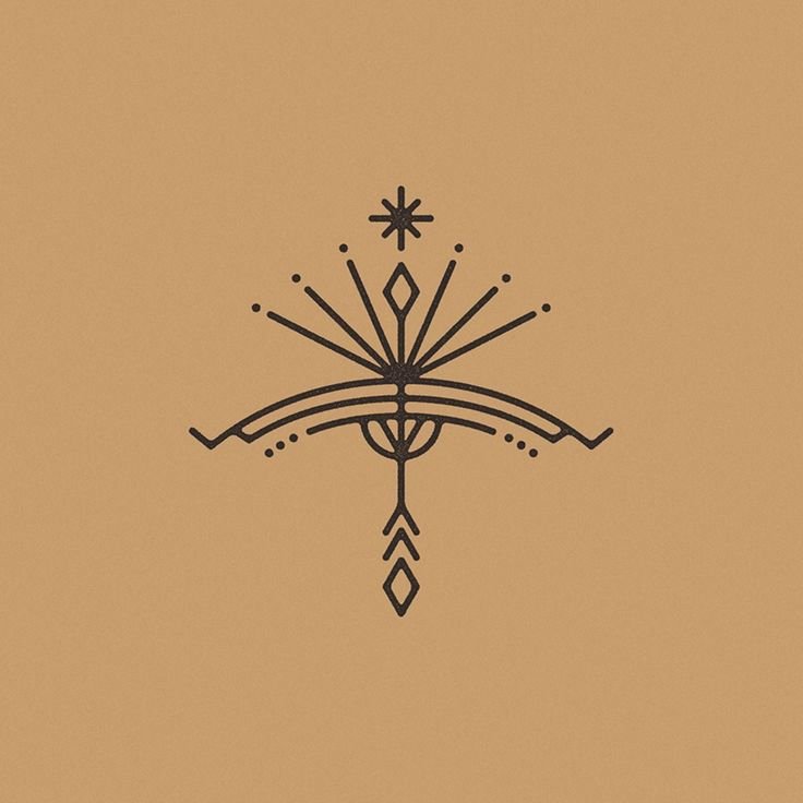 Стилизованный цветок курая