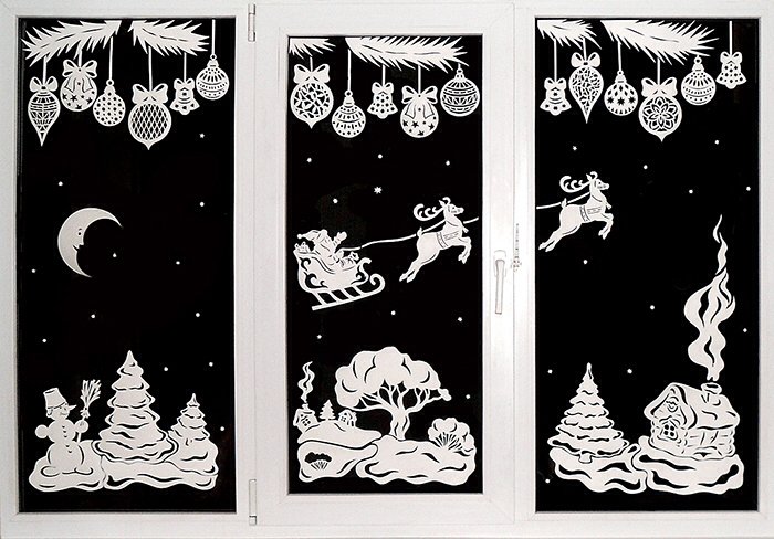 Бумажные украшения на окна