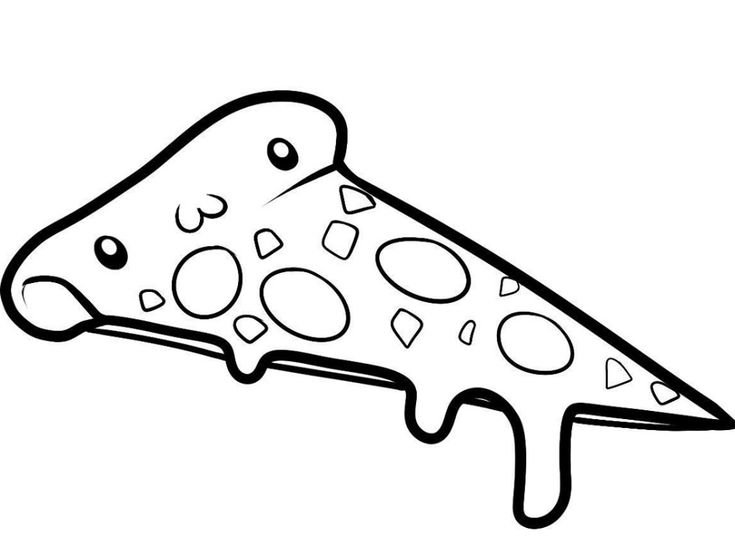 Картинка пицца раскраска