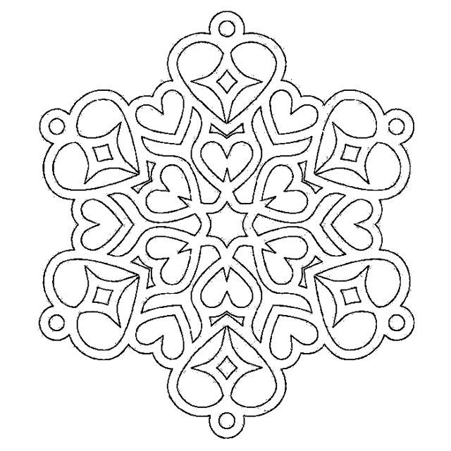 Вытынанки снежинки