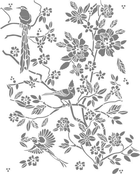 Трафареты в стиле Шинуазри