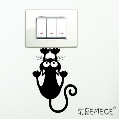 Кот наклейка на стену