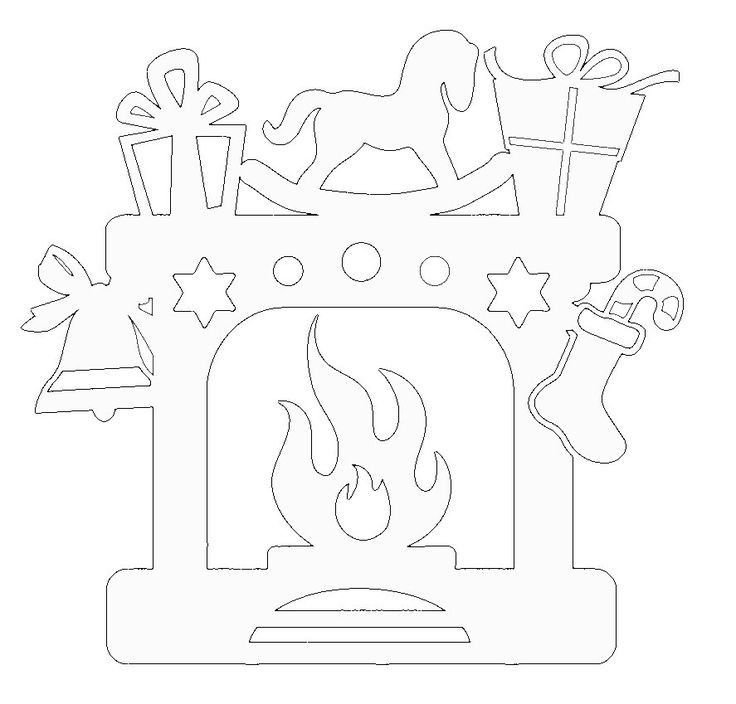 Вытынанки на окна новогодние