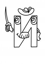 Смешные буквы для раскрашивания