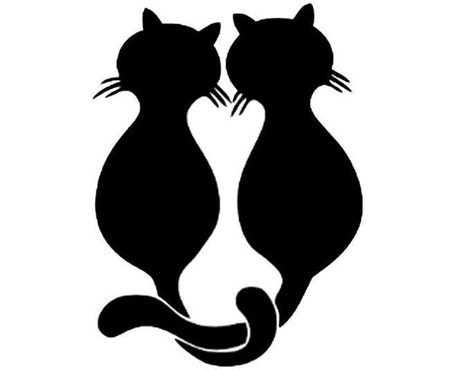 Трафарет кошки для вырезания