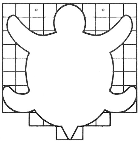 Шаблон для вырезания для детей черепаха