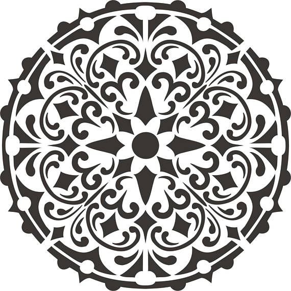 Трафареты для декора круглые