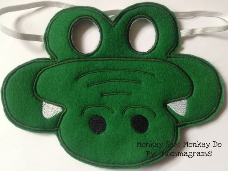 Маска крокодила из фетра