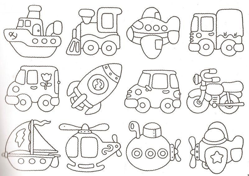 Трафарет машинки для детей