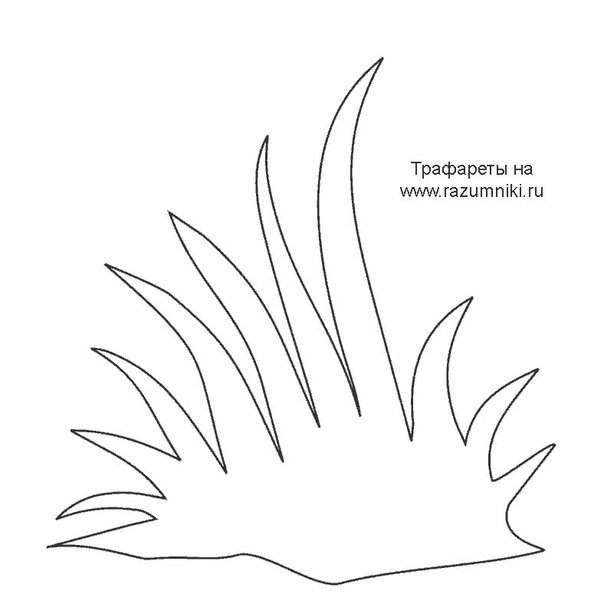 Трафарет травы для вырезания из бумаги