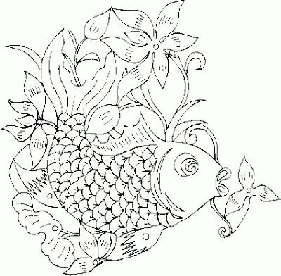 Трафарет рыбки для выжигания