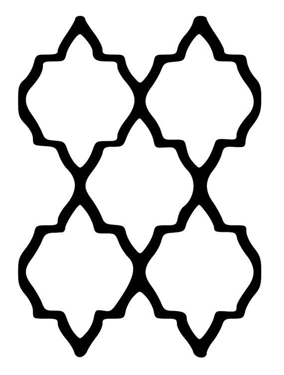Марокканский орнамент трафарет