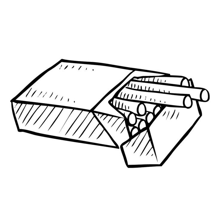 Пачка сигарет рисунок карандашом